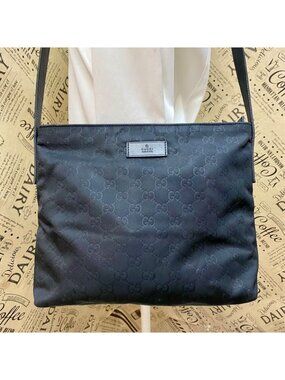 Gucci Shoulder Bag GG Nylon Black